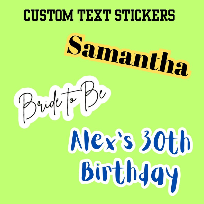 Custom Text Sticker, Create Your Own Sticker - Etsy