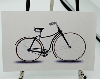Bicycle Postcard A6 High Quality Print on Smooth 300gsm Matt or 255gsm Gloss Card.