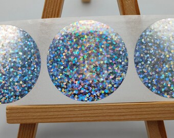 1 1/2" 38mm Holographic Scratch Off Dots Circles, Reveal Labels for Wedding Proposing, Favors, Valentine's Day, Birthday Cards, Surprise