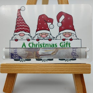 Monedero de metal, tarjeta de regalo de Navidad, presente, regalos de Navidad, soporte para dinero, esposa, esposo, pareja, novio, novia, dinero de Navidad
