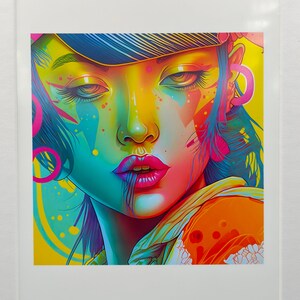 Cyberpunk, Comics, Manga Charakter Design, Anime-Stil, Portrait-Druck, Druck 8 x 6 Auf Weiß Matte Matt Hochwertiger Canon Professional Druck
