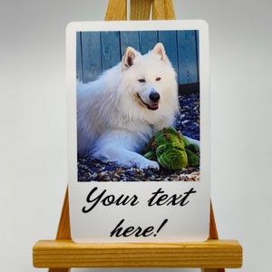 Aangepaste miniprints op creditcardformaat, gepersonaliseerde witte rand foto in retrostijl, begrafenismonument, haar hem, moeder, vader, herinneringsherinnering