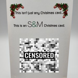 Carte de Noël grossier jeu de mots, cartes de Noël drôles pour lui, cartes de voeux drôles, meilleur ami, petit ami, petite amie, SM, enveloppe de conquérant