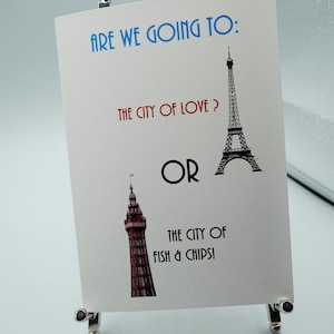 City Of Love Paris A6/A5 Birthday Greetings Card High Quality Print on 300gsm Smooth Card. Comes with Conqueror Textured Wove envelope.