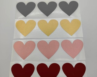 4 Colours Medium Scratch Off Heart Stickers Scratch Off Reveal Labels. Wedding Proposing, Favors, Valentine&#39;s Day, Birthday Cards, Surprise