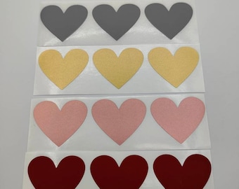 4 Colours Medium Scratch Off Heart Stickers Scratch Off Reveal Labels. Wedding Proposing, Favors, Valentine's Day, Birthday Cards, Surprise