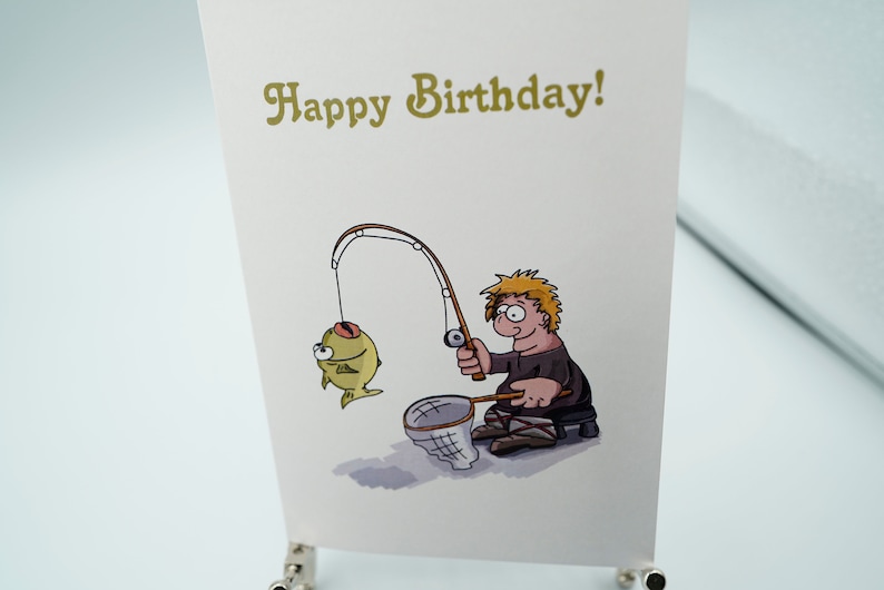 Fischer A6/A5 Geburtstag Grüße Karte hohe Qualität Druck auf Etsy.de