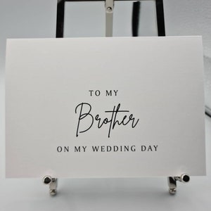 Aan mijn broer, bruiloftsverzoekkaart, trouwkaart voor familielid, vader, familie, vader van de bruid, stiefvader, zwager, familieleden