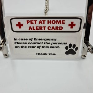 Home Alone Pet Safety Card, Regali di compleanno, regali di Natale, Amanti dei cani, Amanti dei Gatti, ICE