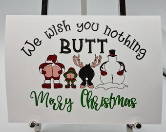 Carte de voeux joyeux Noël joyeux Noël Père Noël A6/A5 Impression haute qualité sur carte lisse 300 g. Livrée avec une enveloppe en vélin texturé Conqueror.