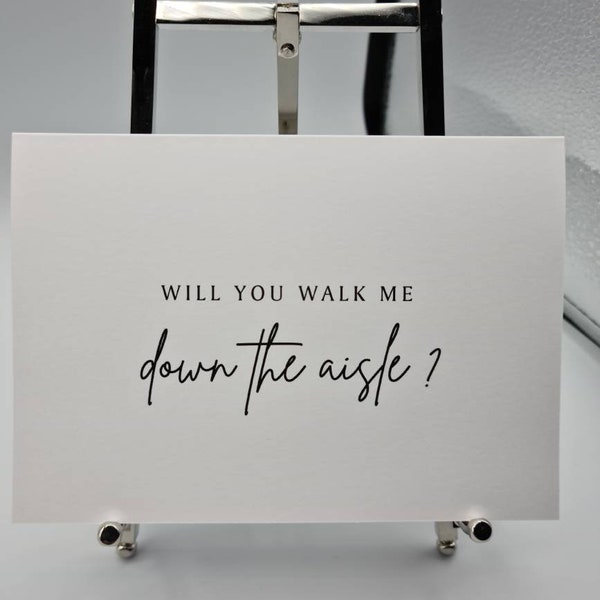 Will You Walk Me Down The Aisle ? Wedding Request Card, Wedding Card For Relative, Dad, Family, Father Of The Bride, Step Dad
