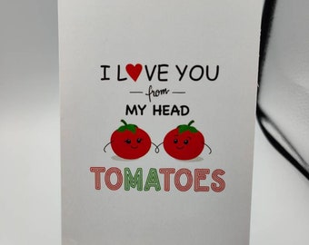 I Love You To Ma Toes, Valentine's Greetings Card A6 Card High Quality Print on Smooth White 300gsm Card, Comes with Conqueror envelope.