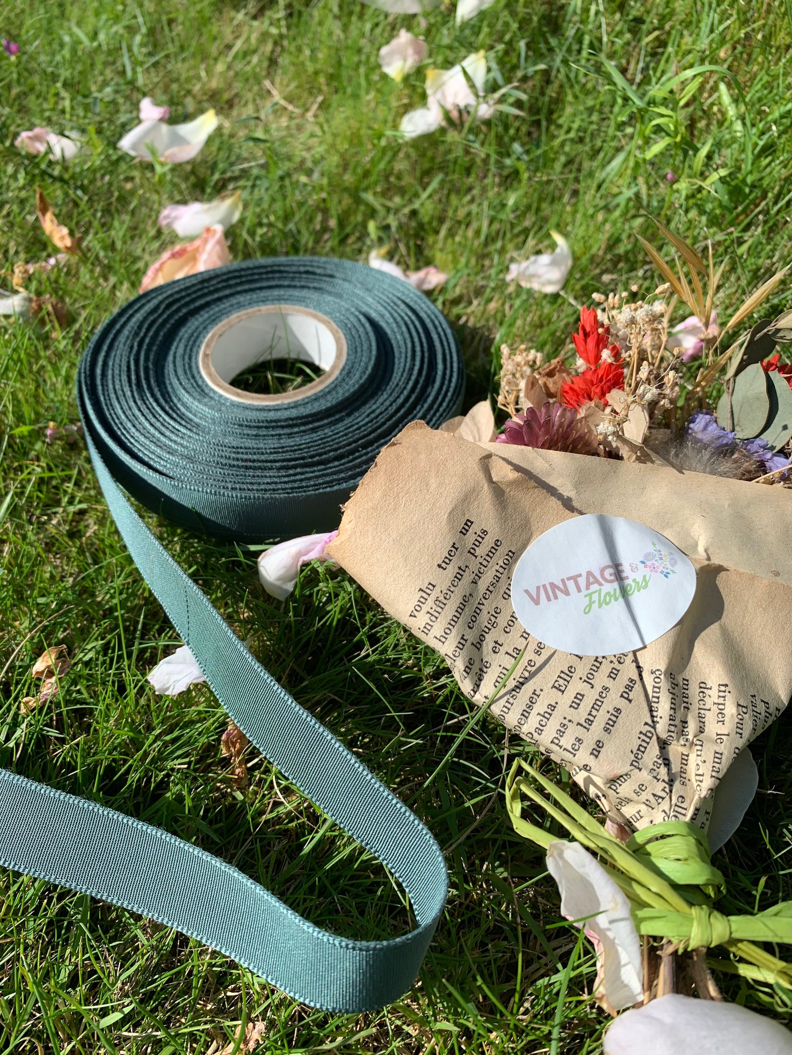 Forest green ribbon green vintage ribbon Etsy