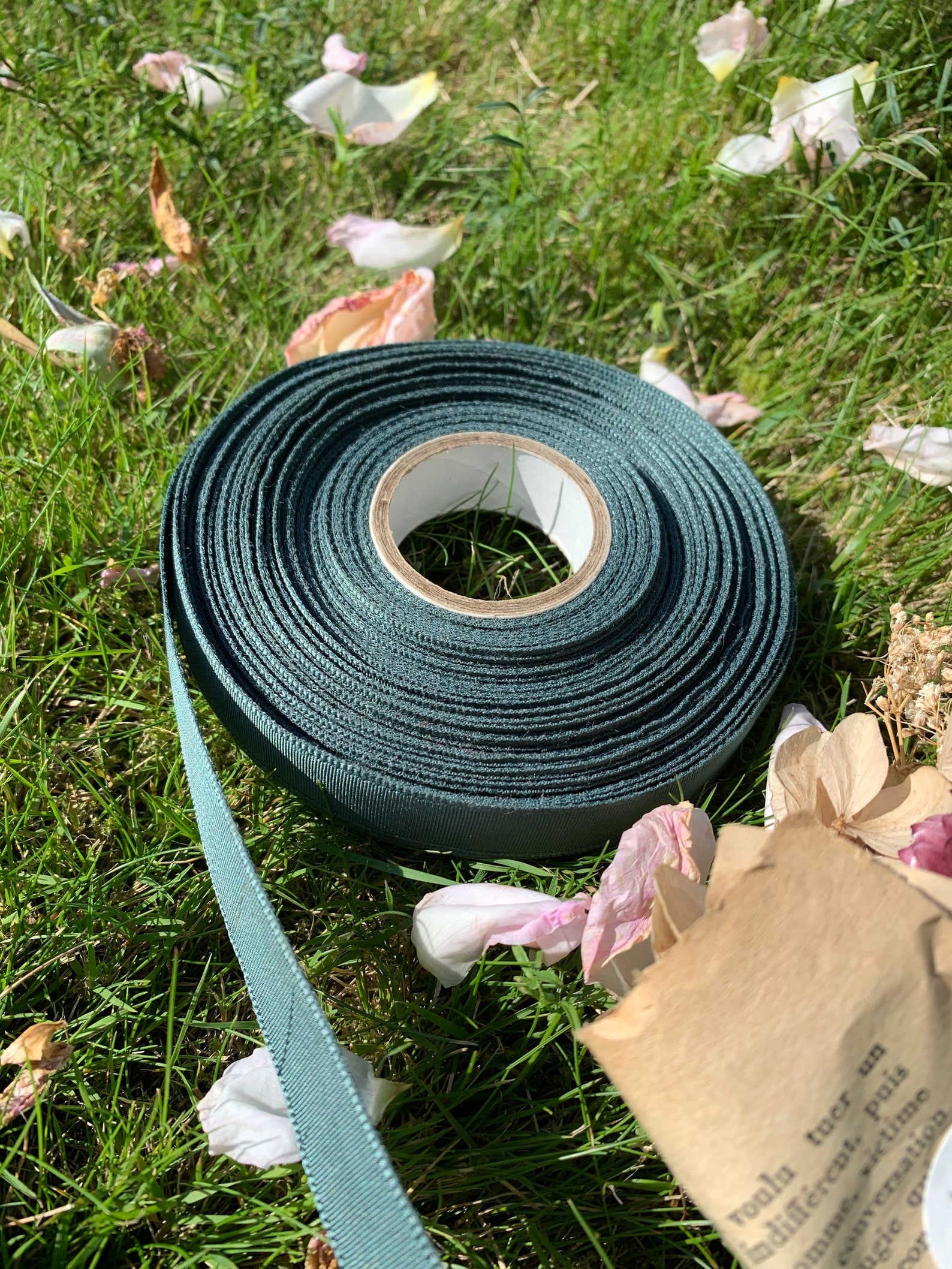 Forest green ribbon green vintage ribbon Etsy