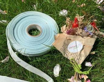 Vintage Sky Blue Ribbon: 2-Meter Minimum