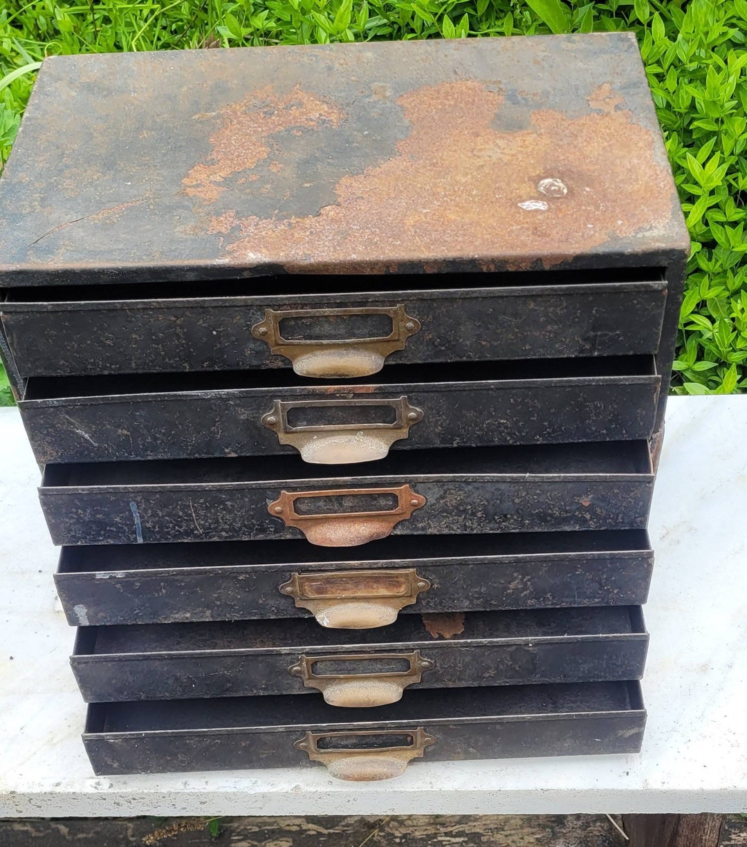 Vintage Metal Drawers Filing Mid Century File Etsy