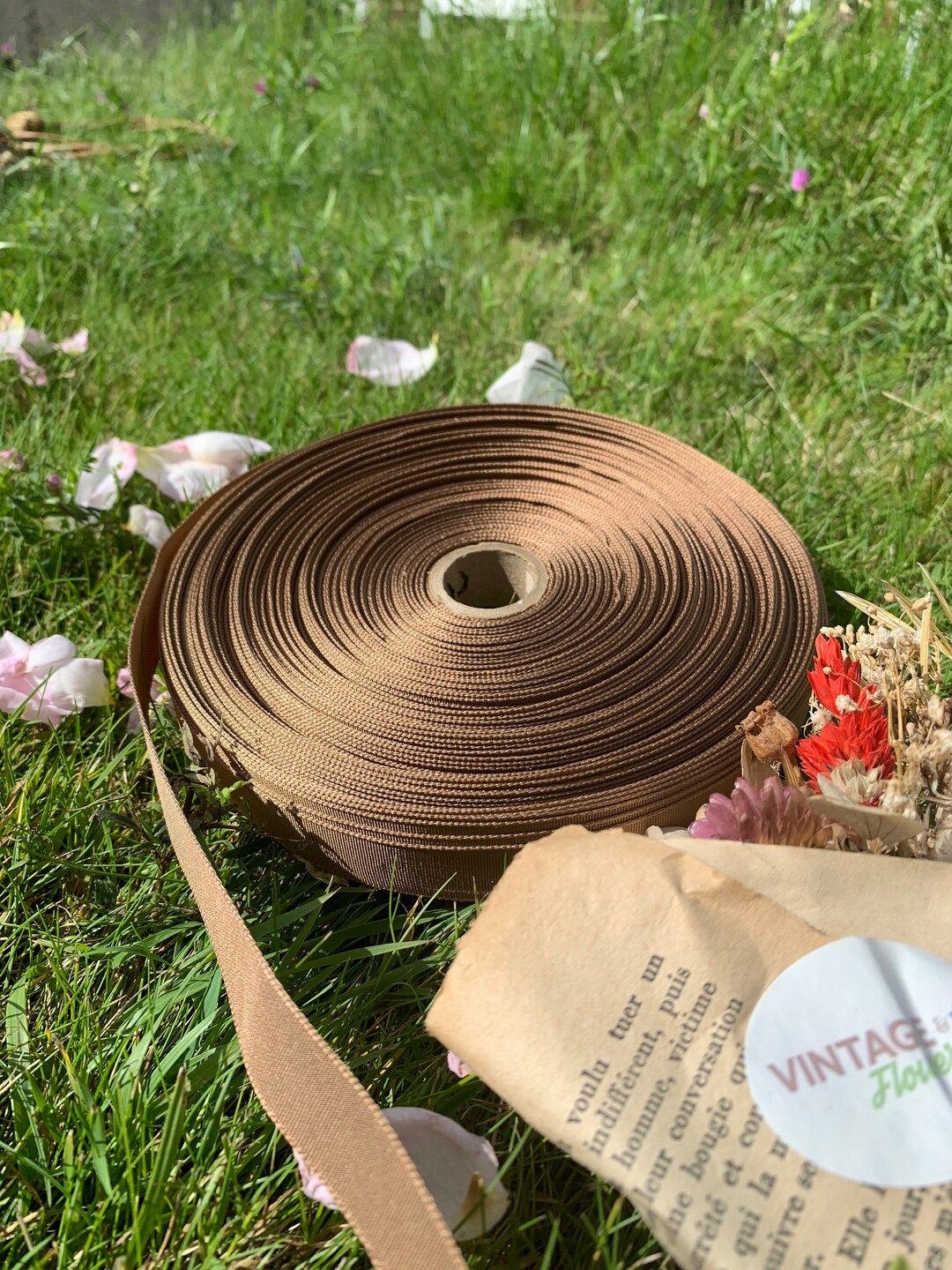 Vintage Brown Vintage Ribbon Chocolate Brown Ribbon Light - Etsy