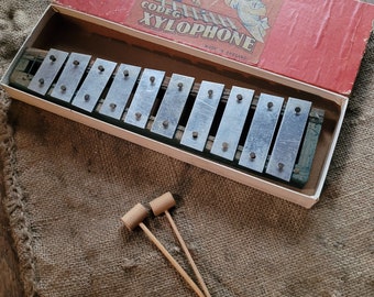 Retro xylophone,  Vintage child's instrument, Vintage musical toy