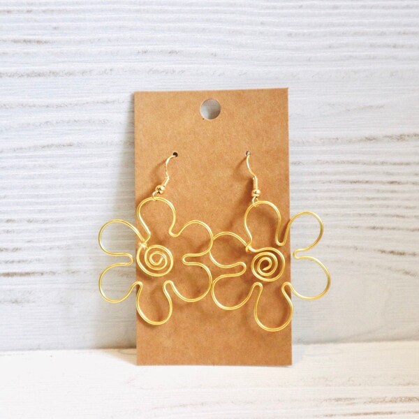 Gold Wire Earring Etsy