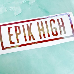 Epik High Decal, Epik High Merch, Epik High Logo Decal, Kpop Car Accessories, Kpop Car Decal, Kpop Stickers, Kpop Decal, Vinyl Decal
