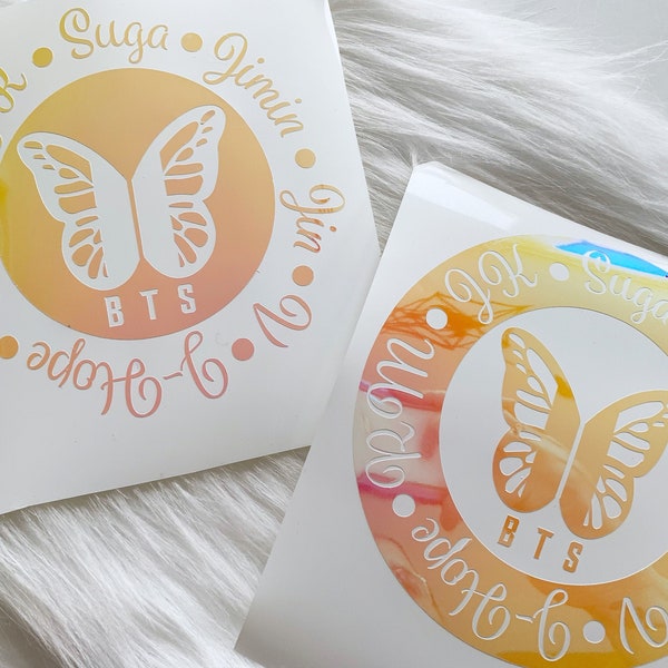 Sticker papillon BTS, Sticker logo BTS, Sticker voiture BTS, Sticker papillon Bangtan Boys, Vinyle autocollant Bts, Sticker logo Bts, Concert Bts