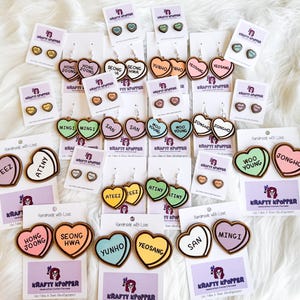 ATEEZ Ohrringe, ATEEZ Pin, ATEEZ Valentinstag, Ateez Merch, Ateez Geschenk, Kpop Merch, Kpop Valentinstag Ohrringe, Ateez Pinback Button
