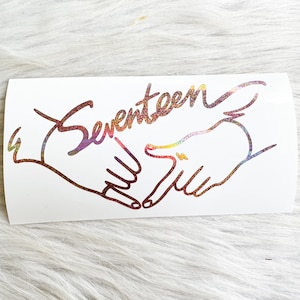 Pegatina de SEVENTEEN, Calcomanía de SEVENTEEN, Merchandising de SEVENTEEN, Calcomanía de saludo de mano de SEVENTEEN, Calcomanía de coche de Kpop de SEVENTEEN, Pegatinas de Kpop de SEVENTEEN