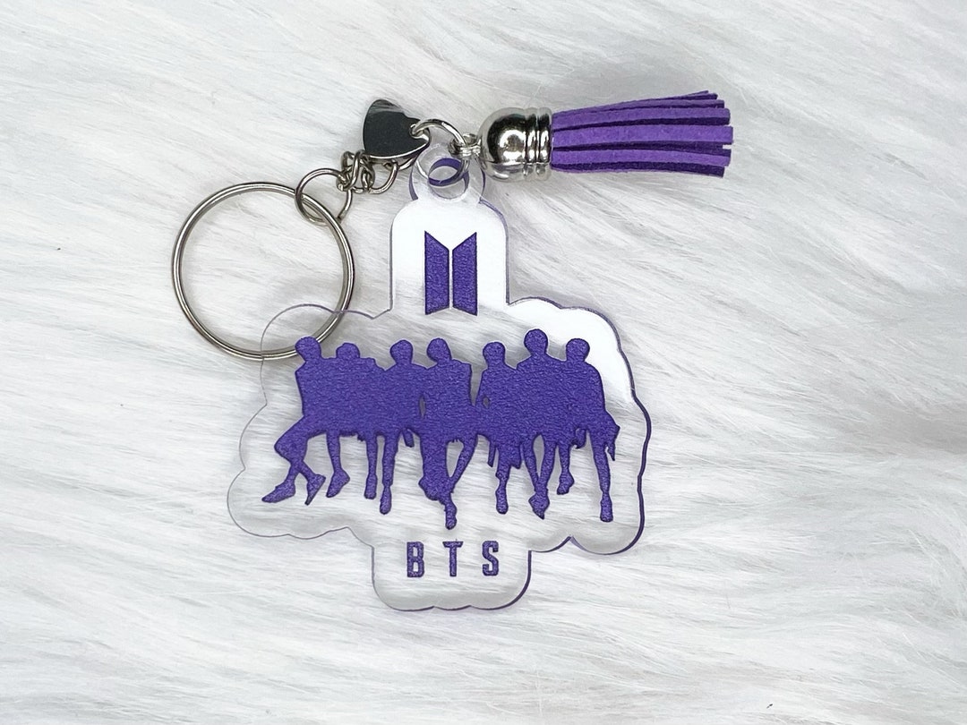 BTS Acrylic Keychain, BTS Keychain, BTS Logo Keychain, Bangtan Boys Keychain, Kpop Keychain, Bts