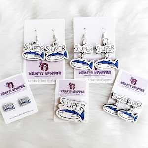 Super Tuna Earrings, Super Tuna Pin, Super Tuna Jin, Jin Super Tuna Earrings, Run Jin Tour, Super Tuna, Run Jin Concert, Super Tuna Merch