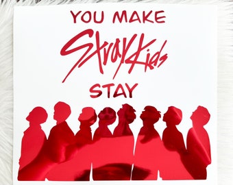 Naklejka Stray Kids, Naklejka na samochód Stray Kids, Towary Stray Kids, Sprawiasz, że Stray Kids zostają, Akcesoria samochodowe Stray Kids, Naklejka Kpop, Towary Kpop