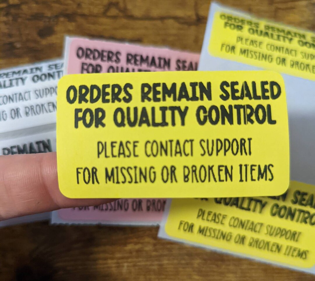 Orders Remain Sealed Stickers Food Delivery, Food Service, Quality