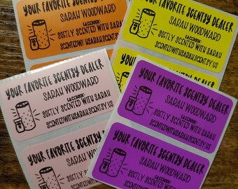Scentsy Contact Info Stickers - Website, Order More, Wax Melt, Scentsy Supplies, Candle, Cute Packaging, Shipping Sticker, Small Business