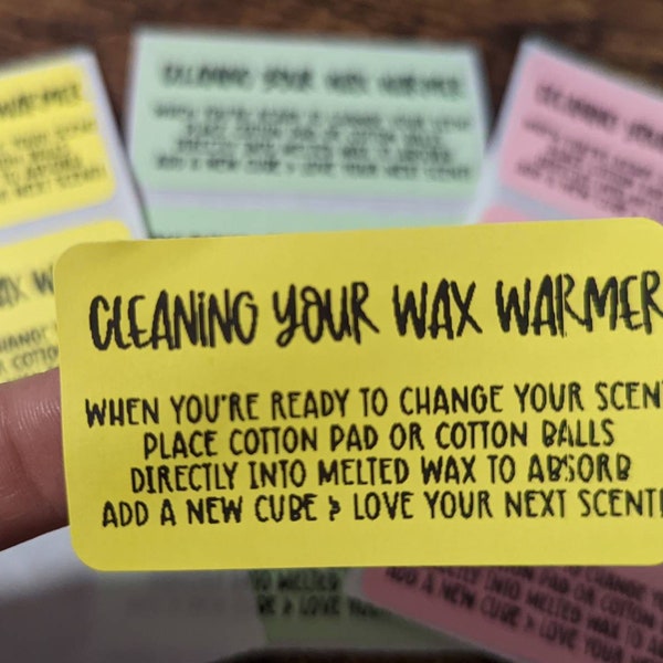 Cleaning Wax Warmer Sticker - Scentsy, Wax Melts, Cute Stickers, Cute Scentsy Labels, Scentsy Wax Warmer Instructions, Scentsy Happy Mail