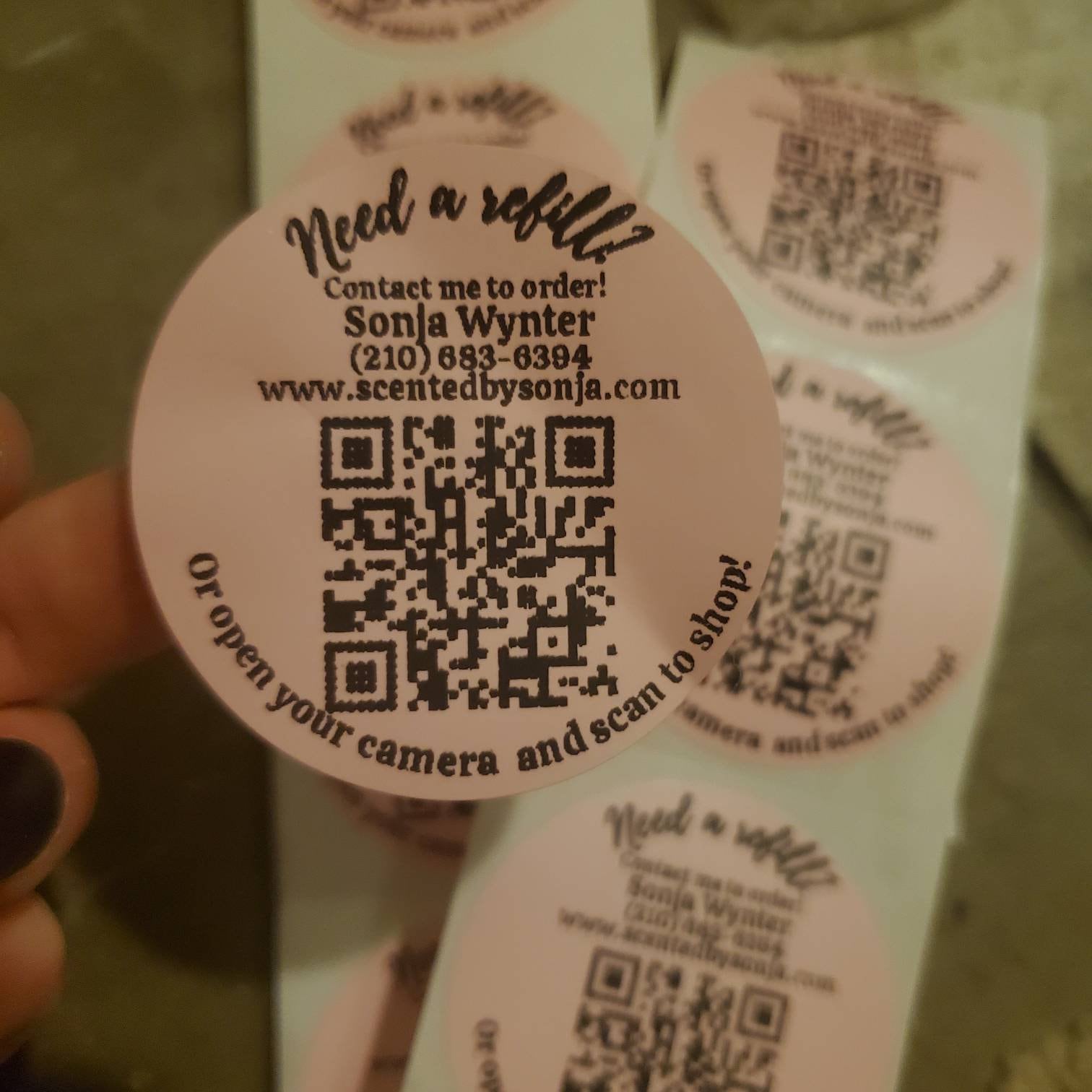Scentsy Contact Info & Reorder QR Code Stickers Scan to Etsy