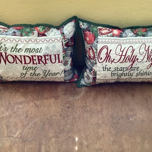 Embroidered Christmas Pillow