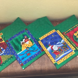 Christmas Panel Placemet set of 4
