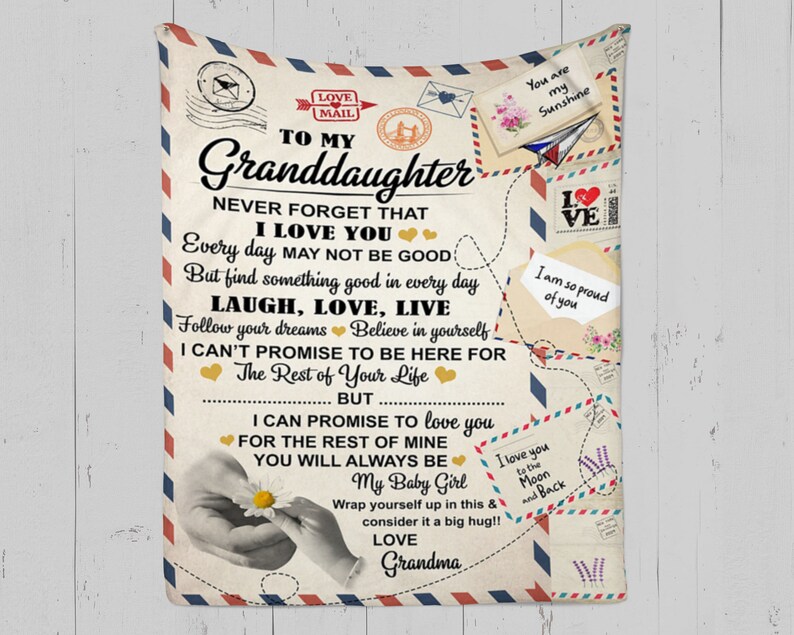 Brief Decke an meine Enkelin nie vergessen dass ich liebe Sie | Etsy