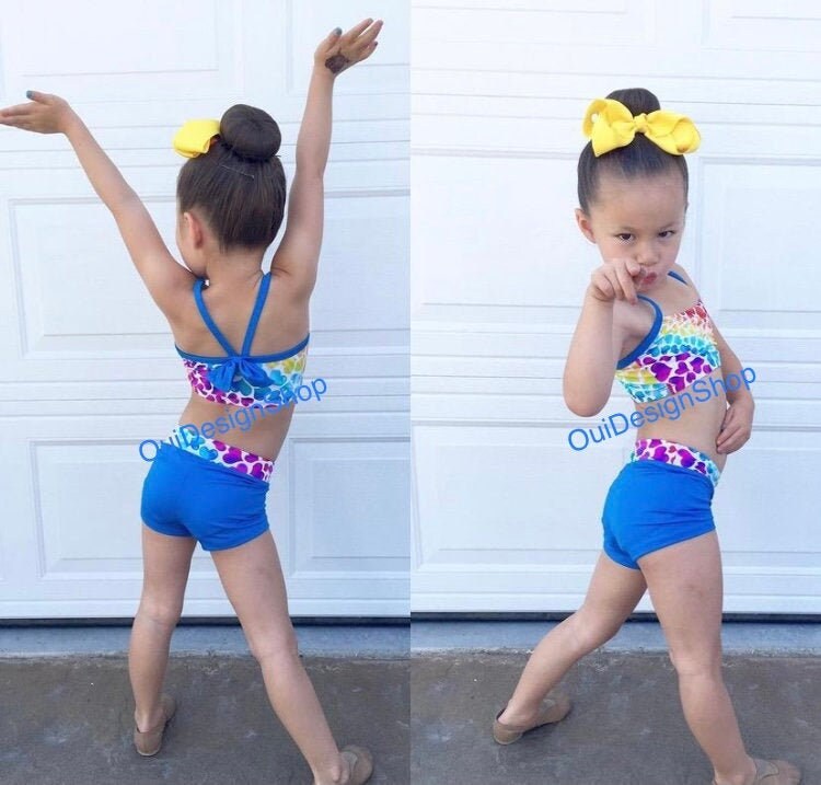 Love Me Dance /Gymnastic Top & Bottom Set Cute Dance Set Etsy