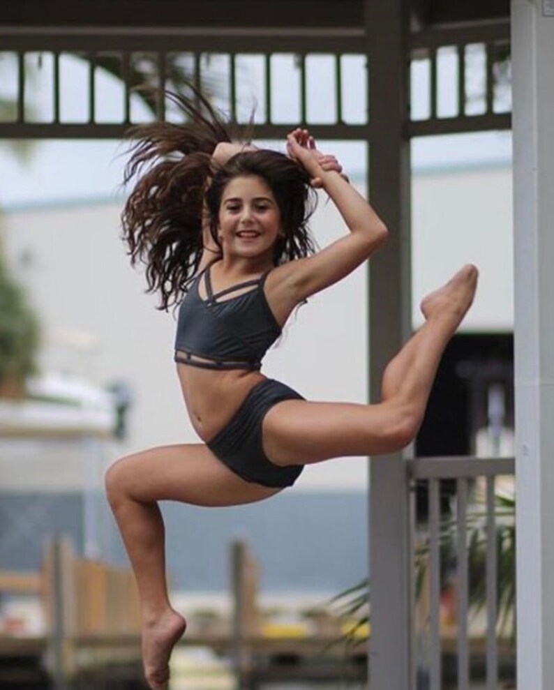 Cage Top Dance & Gymnastic Wear Girls Tops/bottom Set Cute Etsy