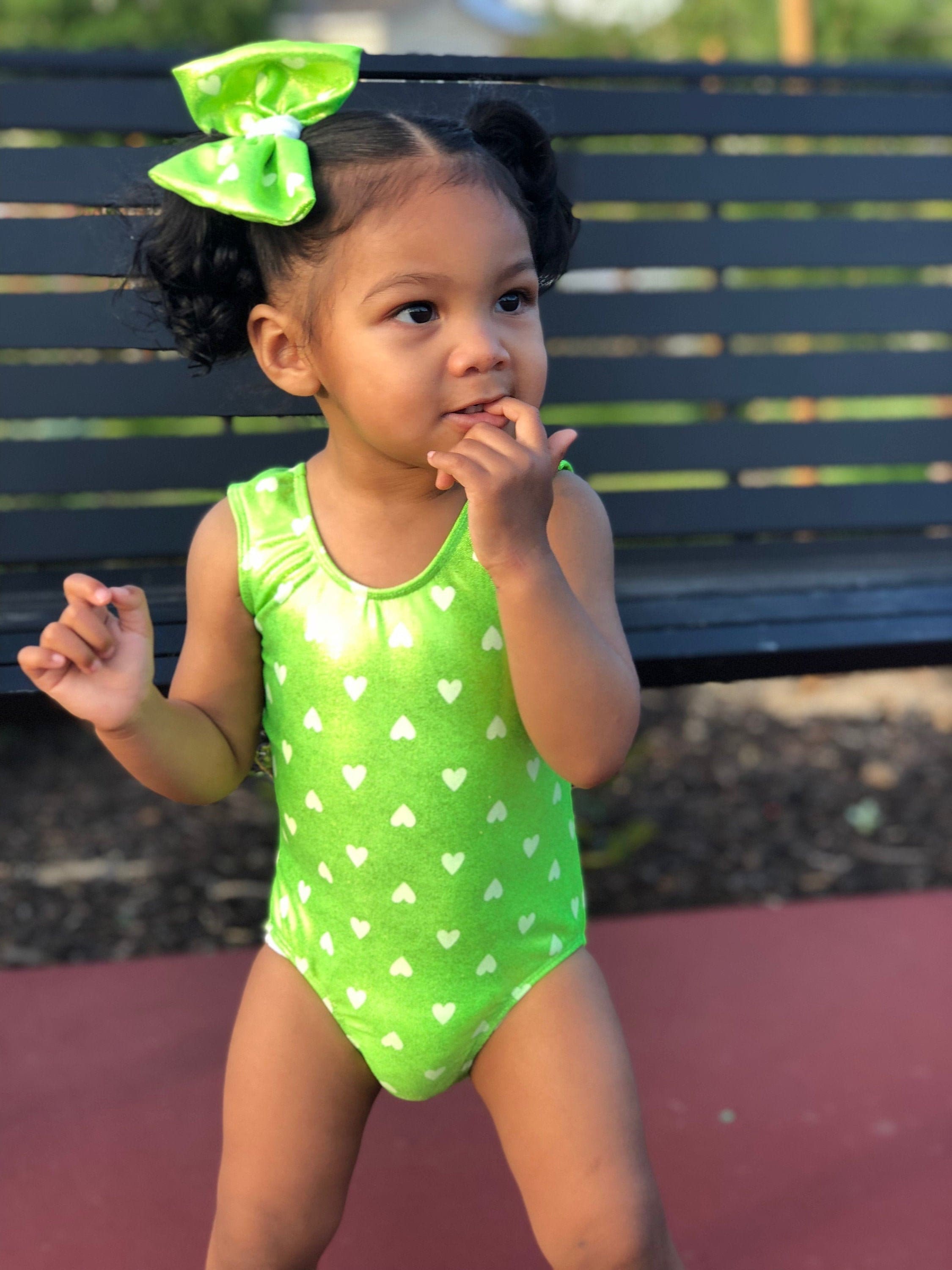 Green Heart Tank Leotard / Baby Dancewear / Cute Gymnastic Etsy