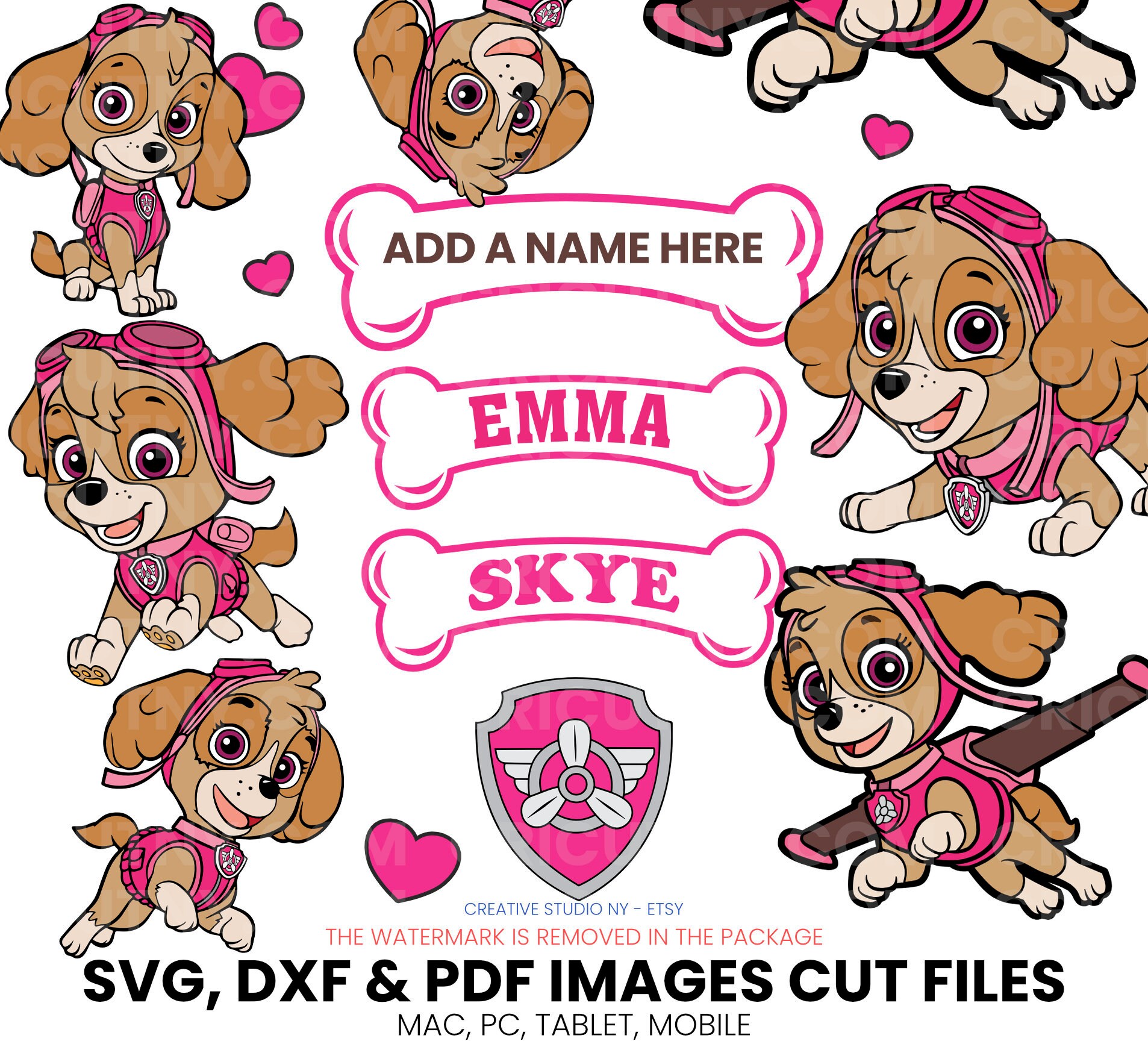 Paw patrol skye bone free printable svg kitgast Paw patrol skye bone free printable svg kitgast