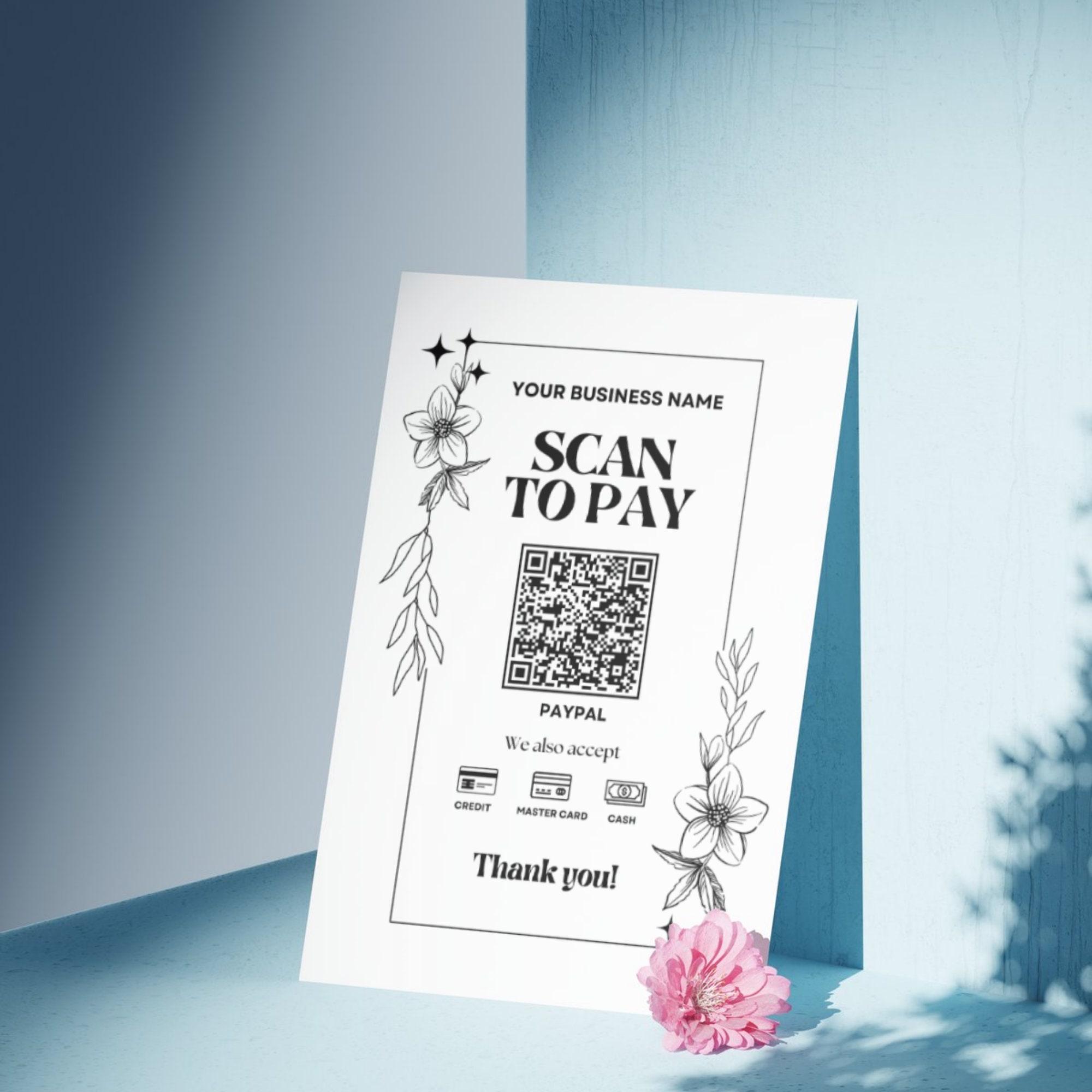 Aesthetic Payment QR Code Template | Customize & Print | Printable ...