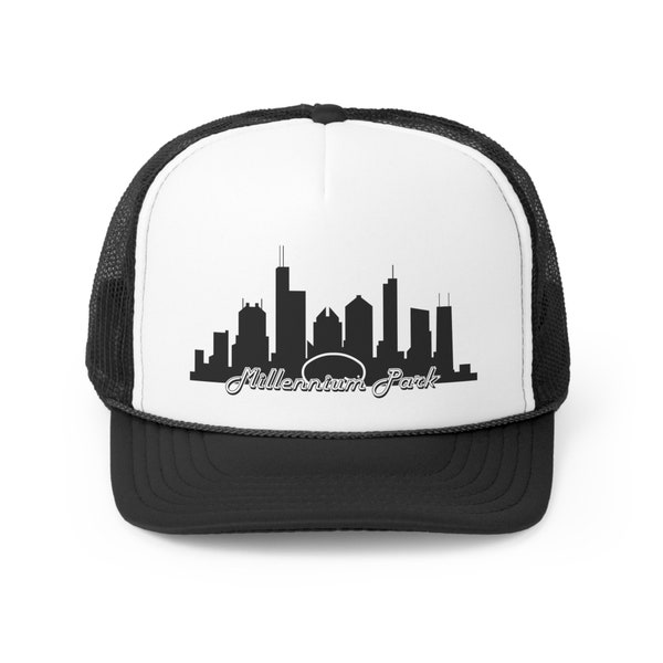 Millennium Park Hat, Chicago Cap, Illinois Hat Retro Trucker Cap, Snapback Hat, Mesh, Rope Cap, Souvenir Hat, Dad Cap,  Ironic Hat