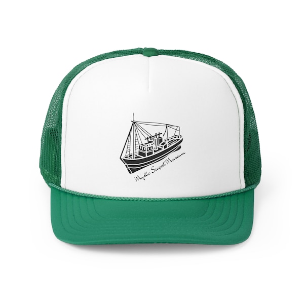 Mystic Seaport Museum Hat, Connecticut Trucker Cap, Retro Trucker Cap, Snapback Hat, Mesh, Rope Cap, Souvenir Hat, Dad Cap,  Ironic Hat