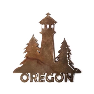 Oregon Lighthouse Magnet - Nature Art Gift, Made in the USA, Pacific Northwest Animals, West Coast Sasquatch