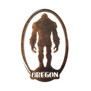 Oregon Bigfoot Oval &#39;Cryptid&#39; Magnet - Outdoor Bigfoot Gifts, Made in the USA, Yeti, Sasquatch Gift