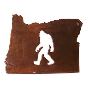 Oregon Bigfoot - Magnet - Outdoor Bigfoot Gifts, Made in the USA, Bigfoot, Sasquatch, Pacific Northwest