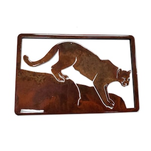 Cougar Magnet - Wild Animal Gift, Mountain Lion, Panther, Steel, Made in the USA