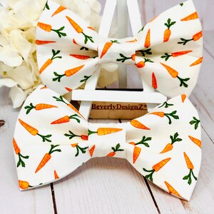Easter Bow tie for Dogs, Carrot dog Bow Tie, Dog Puppy gift, Dog Collar Bow, Boy Dog Bowty,X-Small to Large sizes,Easter Cat Bow tie