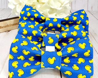Nœud papillon canard jaune pour chien ou chat : accessoire pour chiot fait main, cadeau chiot pour chien, maman ou papa, de très petite taille à grande